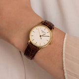 Tissot Everytime Desire Small White Dial Maroon Leather Strap Watch For Women - T109.210.36.031.00