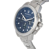 Maserati Successo Chronograph Blue Dial Silver Steel Strap Watch For Men - R8873621002