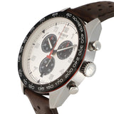 Tissot T Sport PRS 516 Chronograph Silver Dial Brown Leather Strap Watch for Men - T131.617.16.032.00