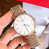 Tissot Everytime Medium White Dial Rose Gold Mesh Bracelet Watch For Men - T109.410.33.031.00