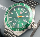 Tag Heuer Formula 1 Men’s Quartz Swiss Made Silver Stainless Steel Green Dial 43mm Watch WAZ1017.BA0842