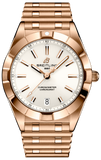 Breitling Chronomat 32 White Dial Rose Gold Steel Strap Watch for Women - R77310101A1R1