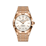 Breitling Chronomat 32 White Dial Rose Gold Steel Strap Watch for Women - R77310101A1R1