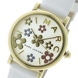 Marc Jacobs Roxy White Dial White Leather Strap Watch for Women - MJ1607