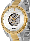 Maserati Traguardo Automatic White Skeleton Dial Two Tone Steel Strap Watch For Men - R8823112003