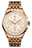 Breitling Premier B01 Chronograph 42 White Dial Rose Gold Steel Strap Watch for Men - RB0145371G1R1