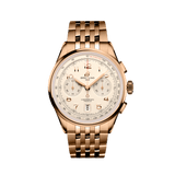 Breitling Premier B01 Chronograph 42 White Dial Rose Gold Steel Strap Watch for Men - RB0145371G1R1