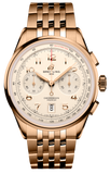 Breitling Premier B01 Chronograph 42 White Dial Rose Gold Steel Strap Watch for Men - RB0145371G1R1