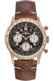 Breitling Navitimer 1959 Edition Black Dial Brown Leather Strap Watch for Men - RB0910371B1X1