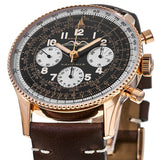 Breitling Navitimer 1959 Edition Black Dial Brown Leather Strap Watch for Men - RB0910371B1X1