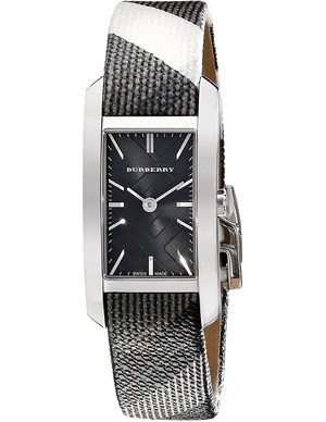 Burberry The Pioneer Black Dial Leather Strap Watch for Women - BU9505