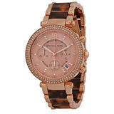 Michael Kors Parker Rose Gold Dial Two Tone Steel Strap Watch for Women - MK5538