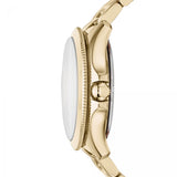 Fossil Cecile Multifunction Champagne Dial Gold Steel Strap Watch for Women - AM4510