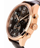 Tissot Chrono XL Black Dial Brown Leather Strap Watch For Men - T116.617.36.057.01