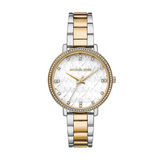 Michael Kors Pyper Three Hand White Dial Two Tone Steel Strap Watch For Women - MK4595