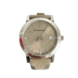 Burberry The City Beige Dial Tan Leather Strap Watch for Women - BU9021