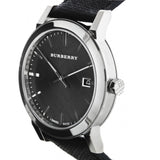 Burberry The City Grey Dial Black Leather Strap Watch for Men - BU9030