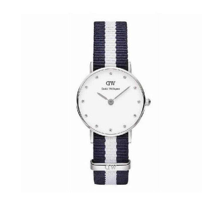 Daniel Wellington Classy Glasgow White Dial Two Tone NATO Strap Watch For Women - DW00100074