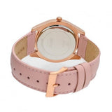 Guess Wonderlust Beige Dial Pink Leather Strap Watch for Women - W1065L1