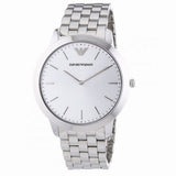 Emporio Armani Classic Quartz Silver Dial Silver Steel Strap Watch For Men - AR1745