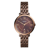 Fossil Jacqueline Brown Dial Brown Steel Strap Watch for Women - ES4275