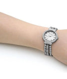 Guess Gala Diamonds Silver Dial Silver Steel Strap Watch for Women - GW0401L1