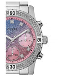 Guess Confetti Multicolored Dial Silver Steel Strap Watch For Women - W0774L1