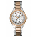 Guess Siren White Dial Two Tone Steel Strap Watch for Women - W0442L4