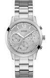 Guess Confetti Silver Dial Silver Steel Strap Watch for Women - W0778L1