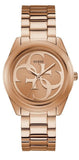 Guess G-Twist Rose Gold Dial Rose Gold Steel Strap Watch for Women - W1082L3