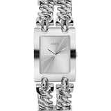 Guess Mod Heavy Metal Silver Dial Silver Steel Strap Watch For Women - W1117L1