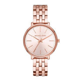 Michael Kors Pyper Three-Hand Rose Gold Dial Rose Gold Steel Strap Watch For Women - MK3897