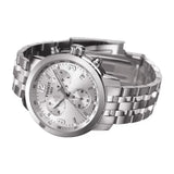 Tissot PRC 200 Chronograph Quartz Silver Dial Silver Steel Strap Watch For Men - T055.417.11.037.00