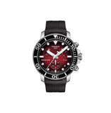 Tissot Seastar 1000 Chronograph Red Dial Black Rubber Strap Watch For Men - T120.417.17.421.00