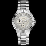 Guess Vista Diamonds Silver Dial Silver Steel Strap Watch for Women - W12080L1