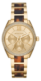 Michael Kors Janelle Chronograph Gold Dial Two Tone Steel Strap Watch For Women - MK7133