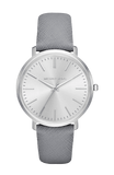 Michael Kors Jaryn Quartz Silver Dial Grey Leather Strap Watch For Women - MK2470