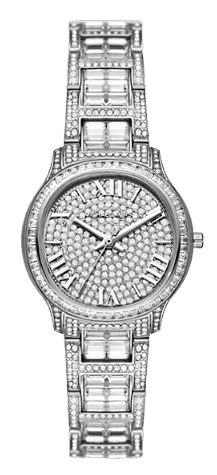 Michael Kors Sage Pavé Crystals Silver Dial Silver Steel Strap Watch for Women - MK4825LE