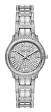 Michael Kors Sage Pavé Crystals Silver Dial Silver Steel Strap Watch for Women - MK4825LE