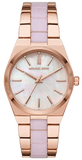 Michael Kors Channing Quartz Mother of Pearl Pink Dial Two Tone Steel Strap Watch For Women - MK6652