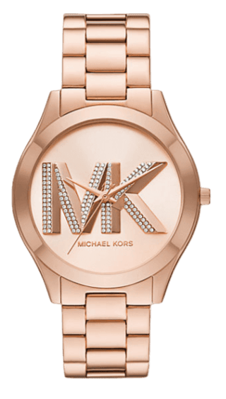 Michael Kors Slim Runway Analog Rose Gold Dial Rose Gold Steel Strap Watch For Women - MK4733