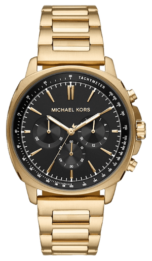 Michael Kors Sullivan Quartz Black Dial Gold Steel Strap Watch For Men - MK8969