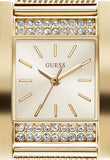 Guess Nouveau Diamonds Gold Dial Gold Mesh Bracelet Watch for Women - W0127L2