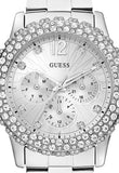 Guess Dazzler Diamonds Silver Dial Silver Steel Strap Watch for Women - W0335L1