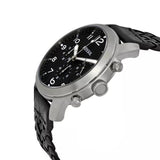 Fossil Pilot 54 Chronograph Black Dial Black Leather Strap Watch for Men - FS5181