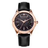 Maserati Circuito Black Dial Black Leather Strap Watch For Men - R8851127001