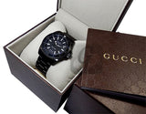 Gucci Dive Quartz Black Dial Black Steel Strap Watch For Men - YA136205