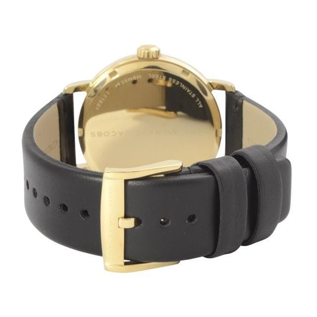 Marc Jacobs Fergus White Dial Black Leather Strap Watch for Men - MBM5081