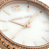 Michael Kors Layton Three-Hand White Dial Pink Leather Strap Watch for Women - MK2909