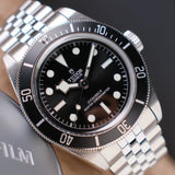 Tudor Black Bay Black Dial Silver Steel Strap Watch for Men - M7941A1A0NU-0003